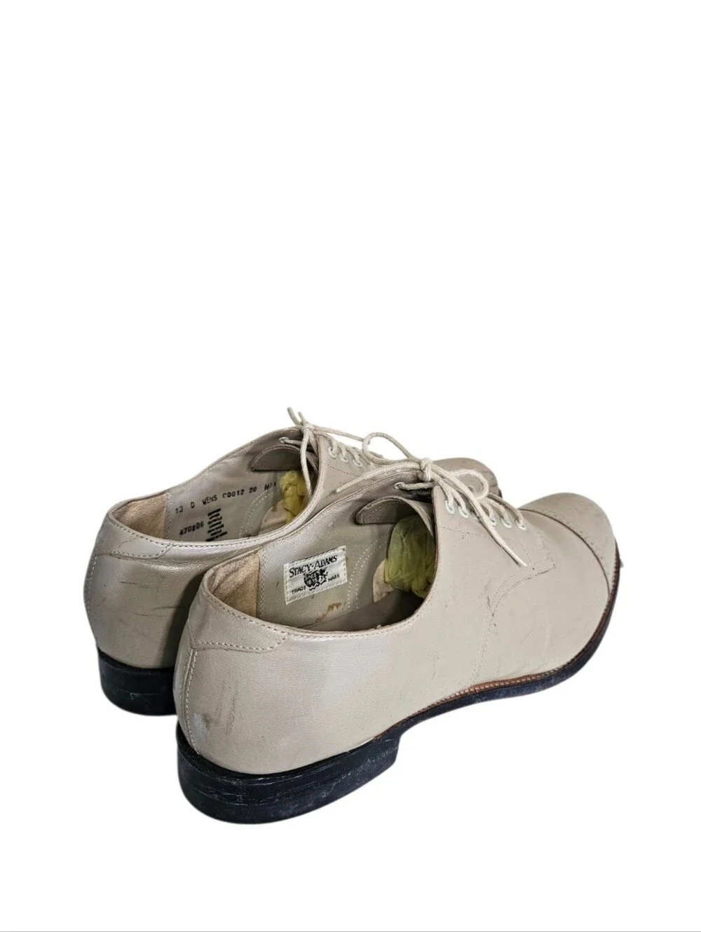 VTG Stacy Adams Men’s Tan Cap Toe Leather Dress Lace Up Shoes Sz 13D